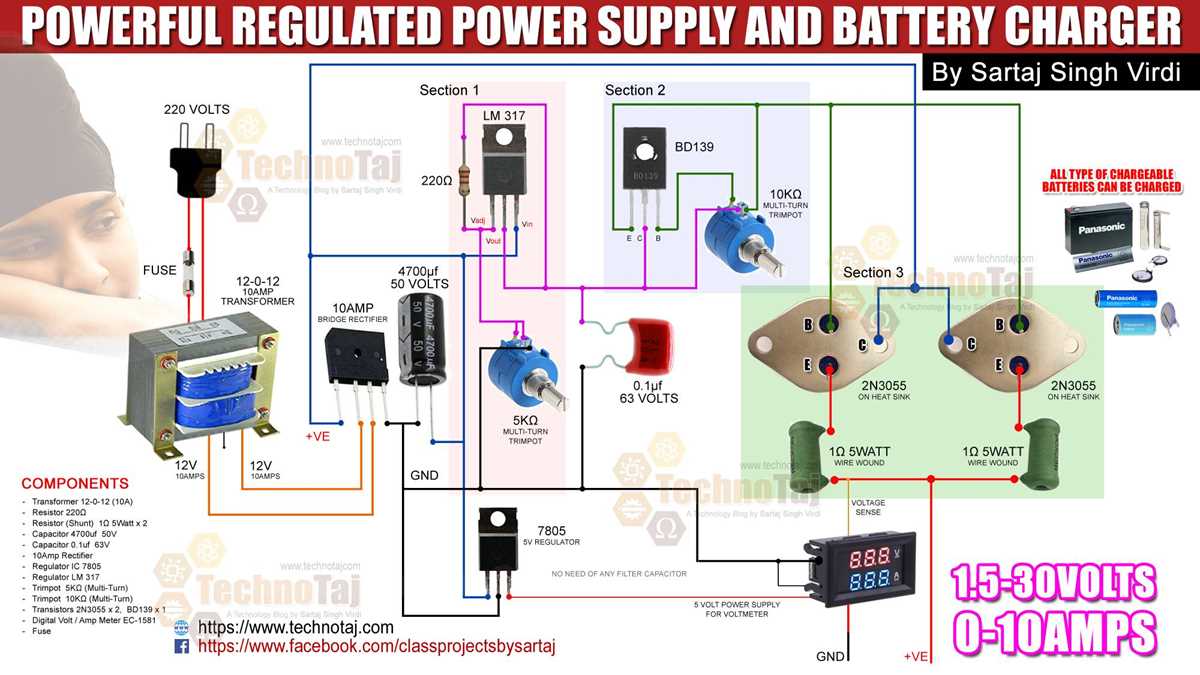 0 30v 10a variable power supply circuit diagram 0 30v 10a variable power supply circuit diagram
