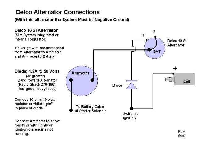 1 wire alternator wiring diagram