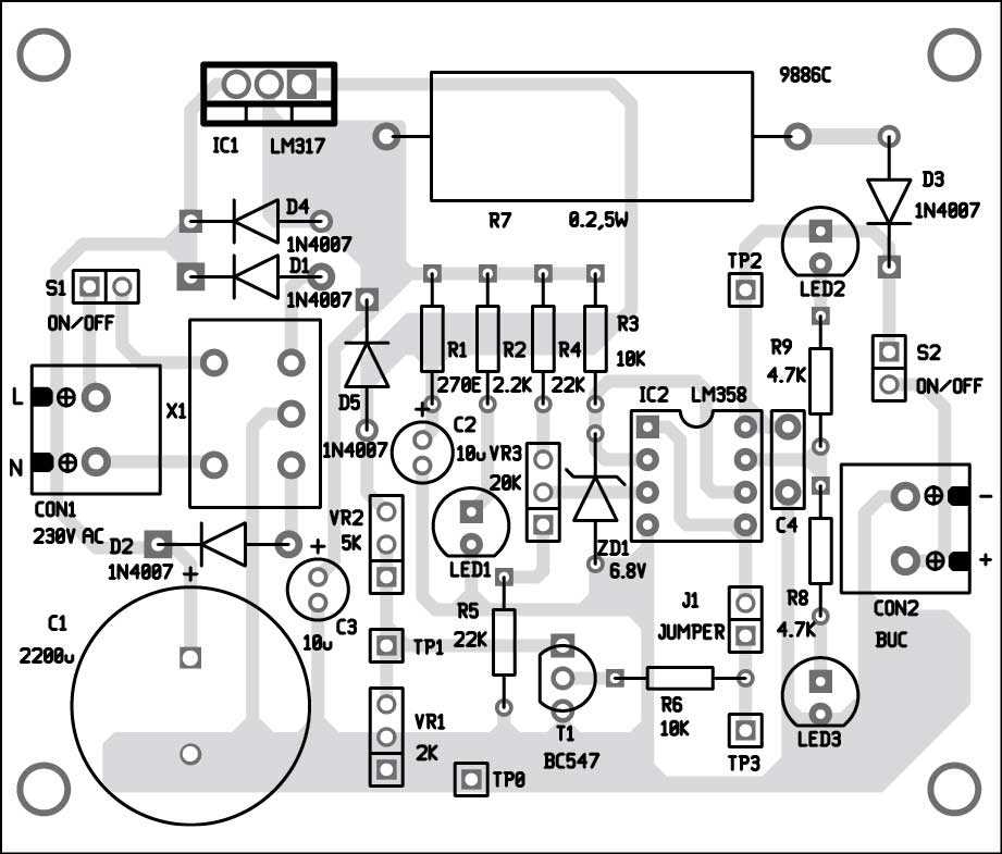 12 volt car battery charger circuit diagram