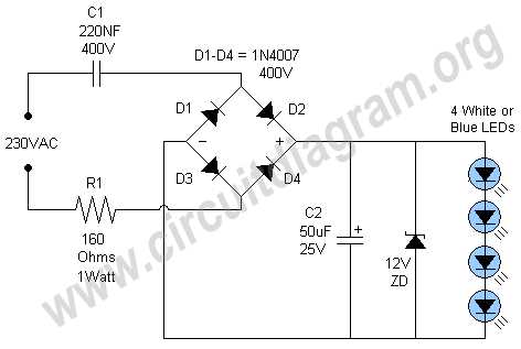 12 volt led circuit diagram