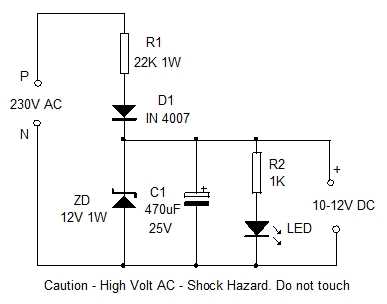 12v ac to 12v dc converter circuit diagram
