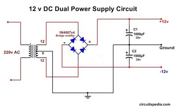 12v power supply circuit diagram