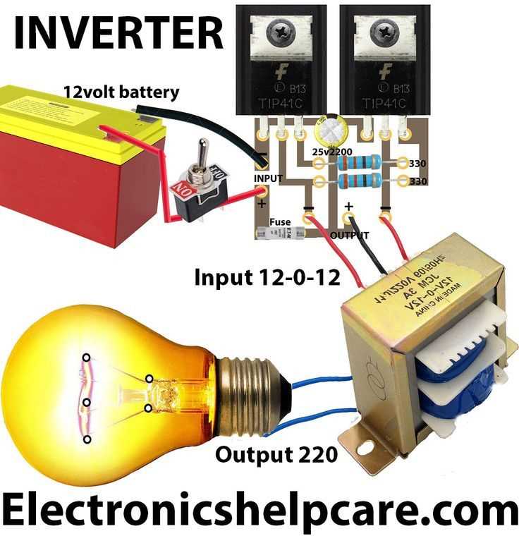 12v to 230v inverter circuit diagram