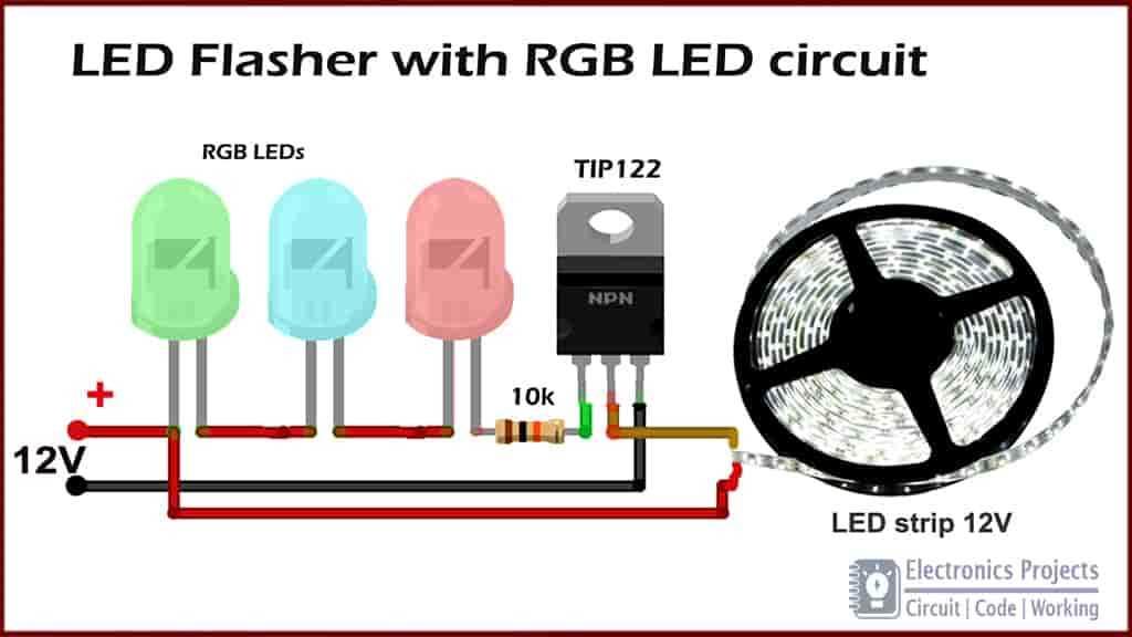 12v flasher circuit diagram