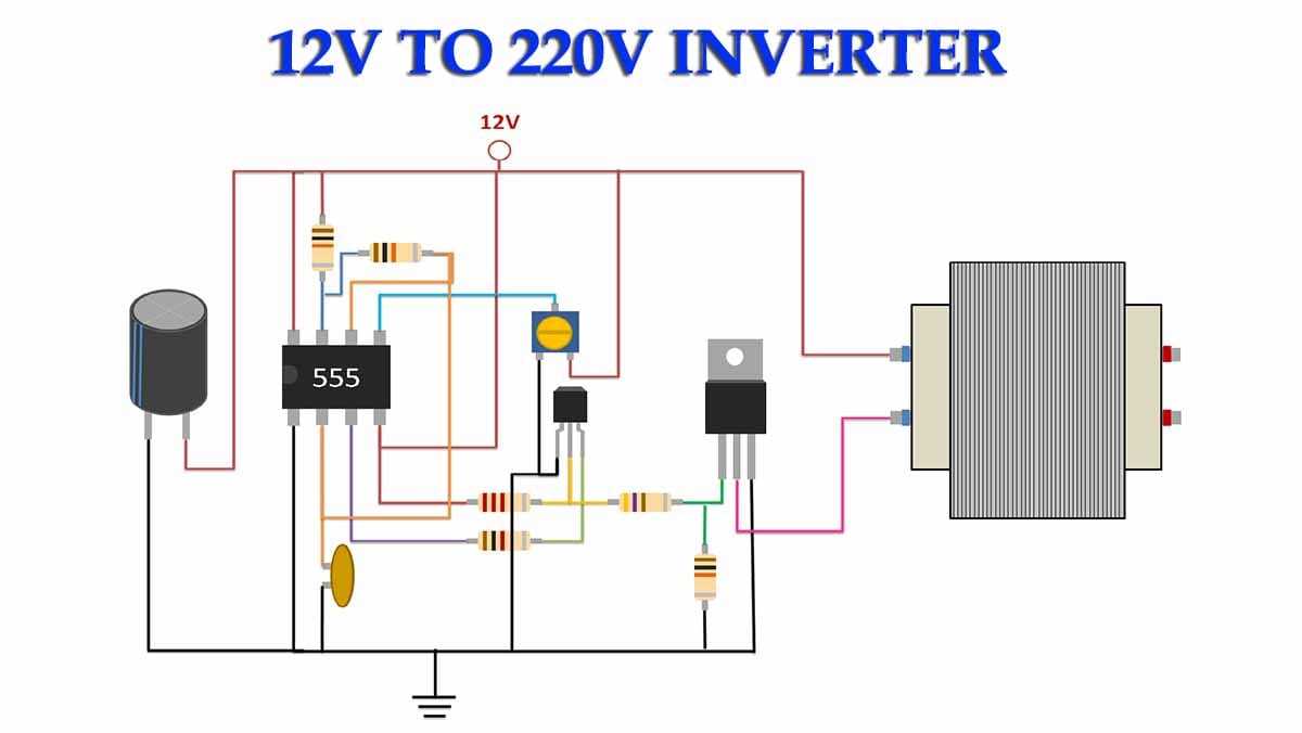 12v to 230v inverter circuit diagram