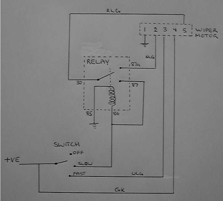 2 speed wiper motor wiring diagram
