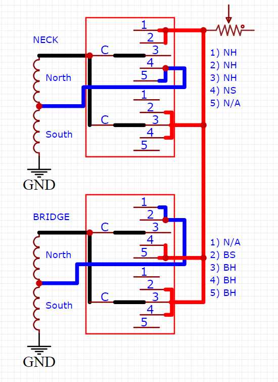 2 wire humbucker wiring diagram