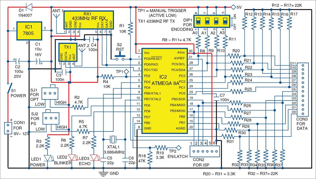 2.4 ghz transmitter and receiver circuit diagram