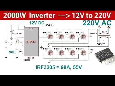 2000 watt power inverter circuit diagram