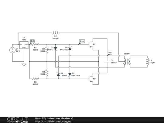2000w induction heater circuit diagram
