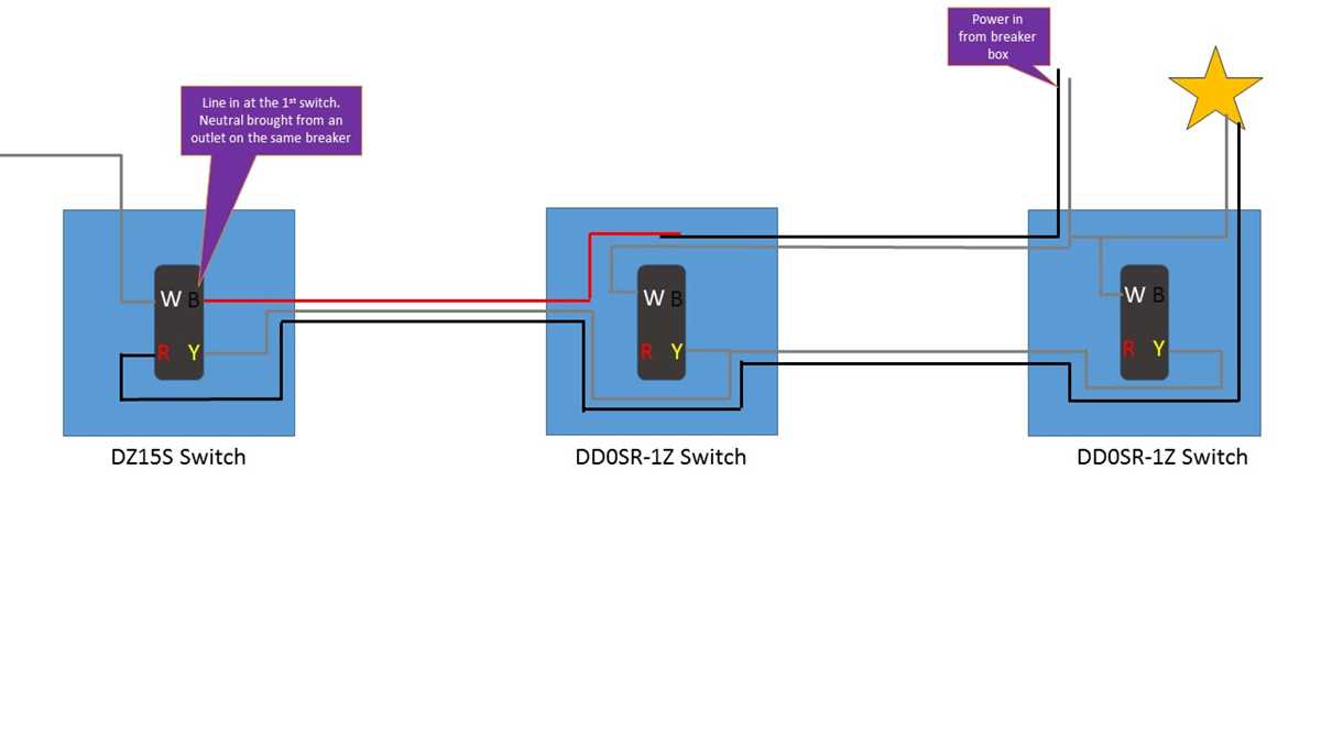 3 and 4 way switch wiring diagram