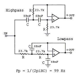 3 way active crossover circuit diagram