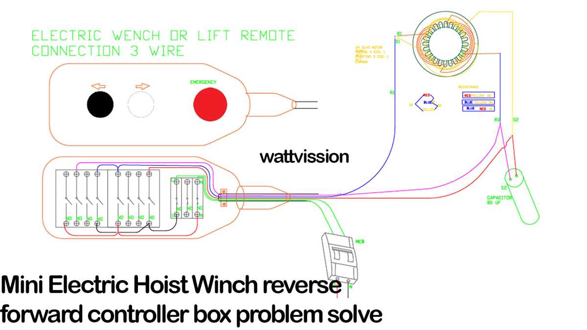 3 wire winch controller wiring diagram