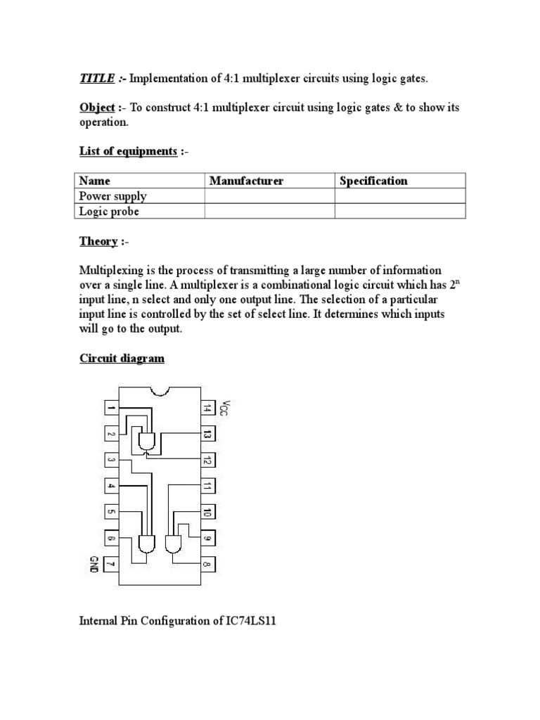 4 1 mux circuit diagram
