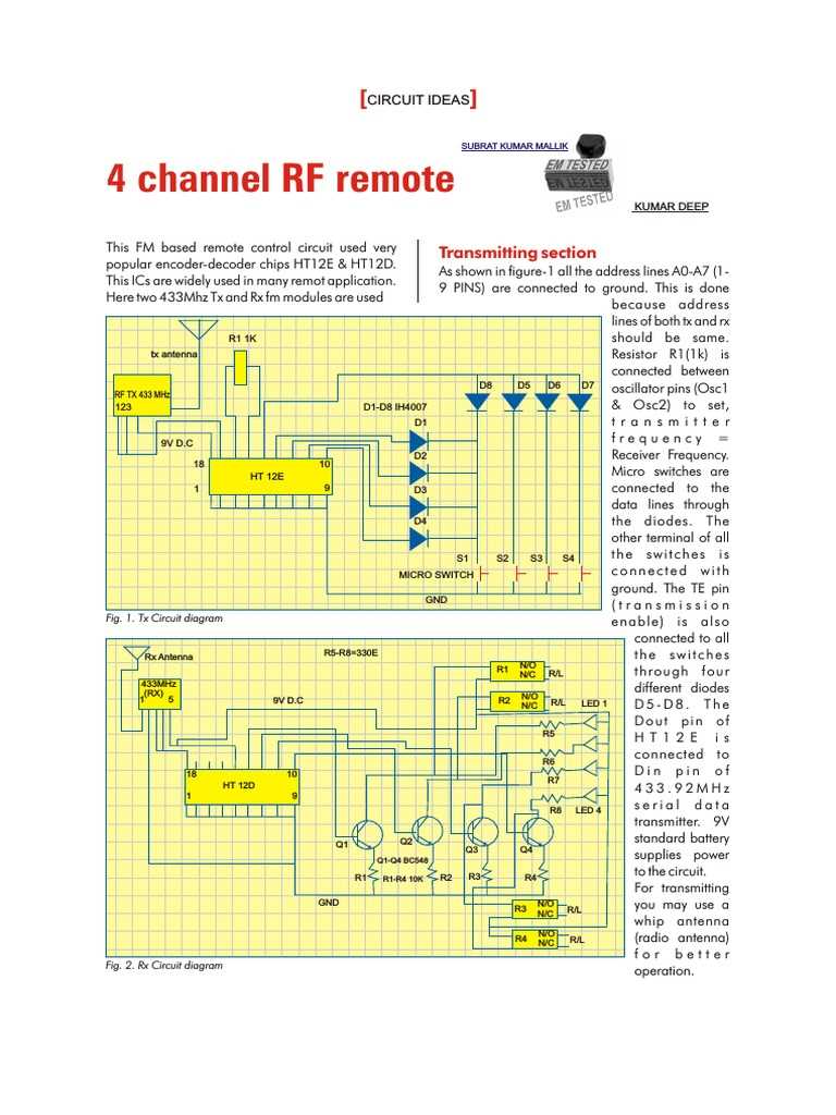 4 channel ir remote control circuit diagram 4 channel ir remote control circuit diagram