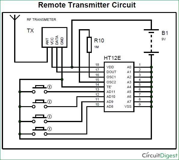 4 channel remote control circuit diagram