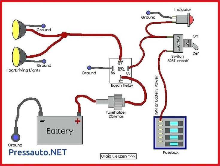 4 pin relay circuit diagram