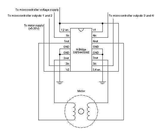 4 wire stepper motor driver circuit diagram