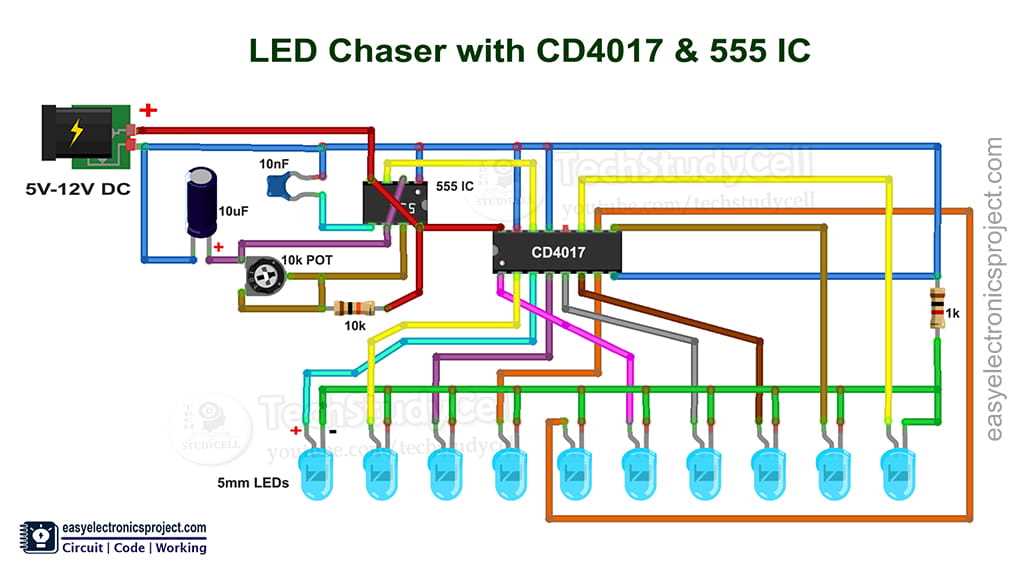 4 channel led chaser circuit diagram 4 channel led chaser circuit diagram