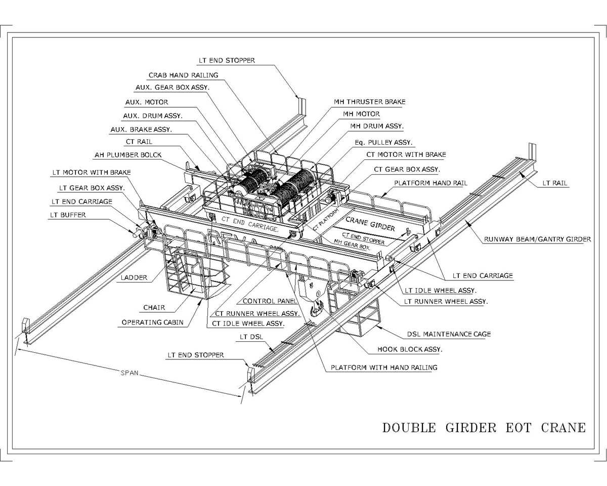 4 part crane block reeving diagram