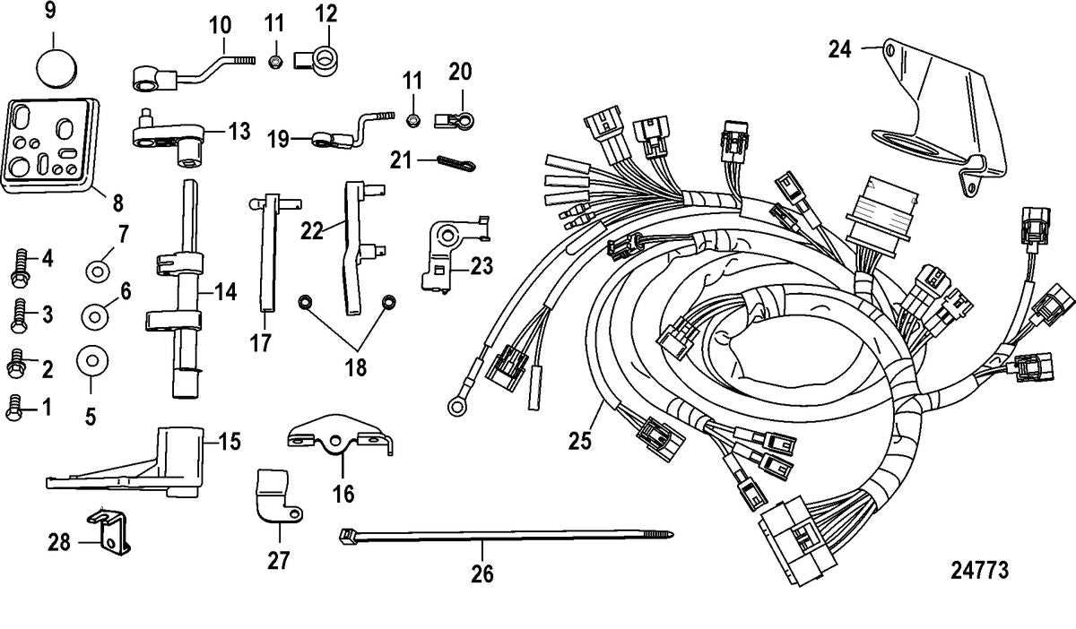 4 stroke mercury outboard wiring diagram schematic