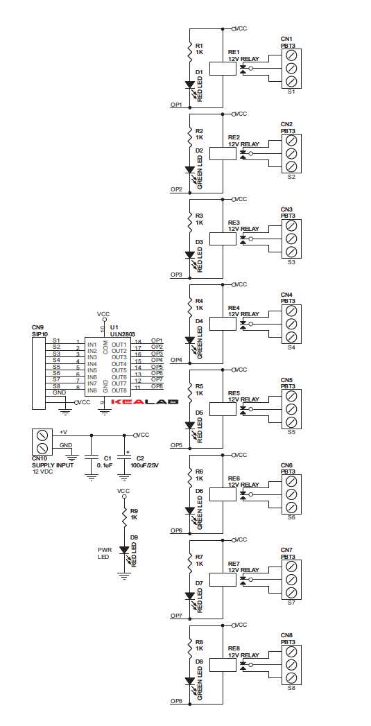 8 channel relay module circuit diagram