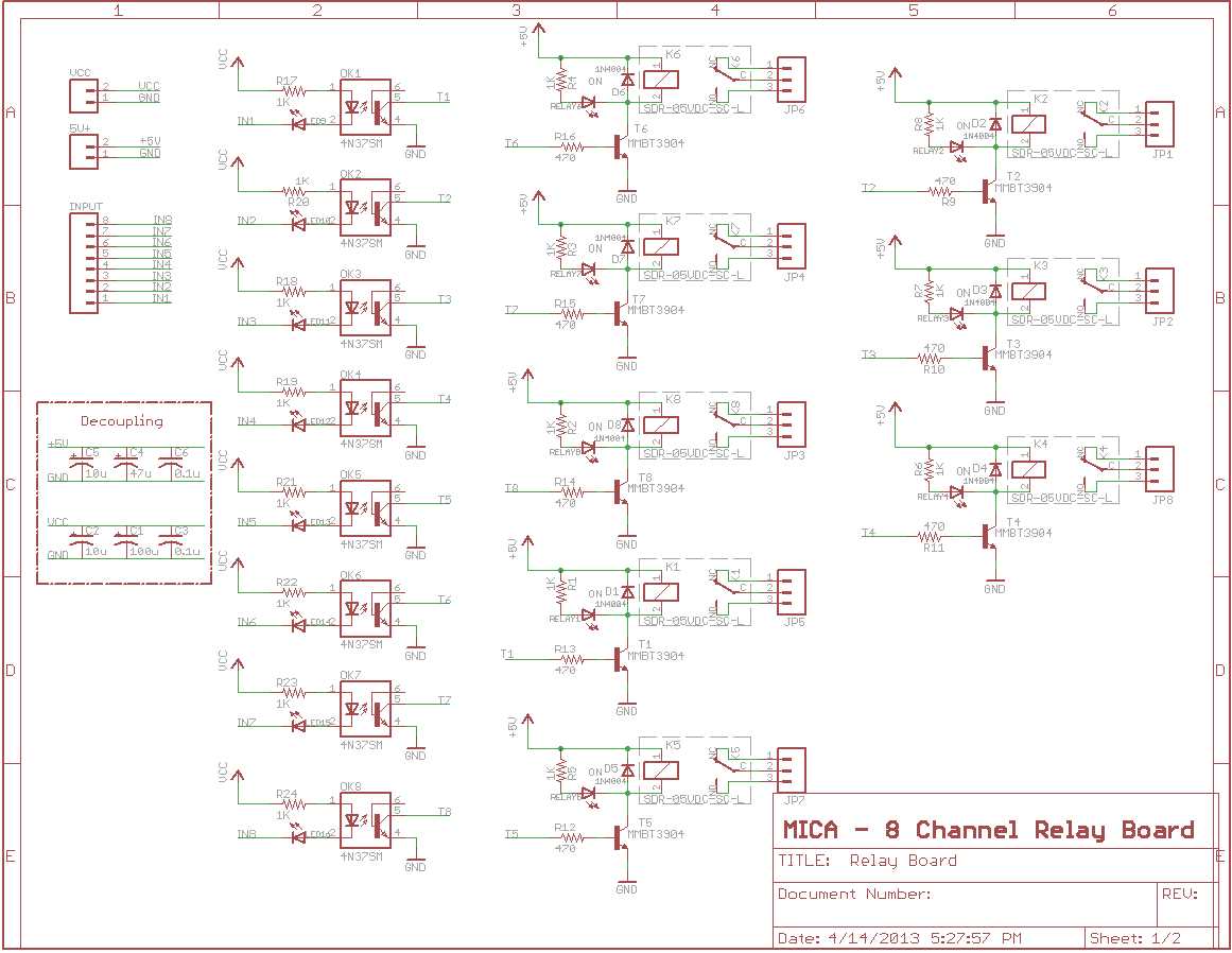 8 channel relay module circuit diagram