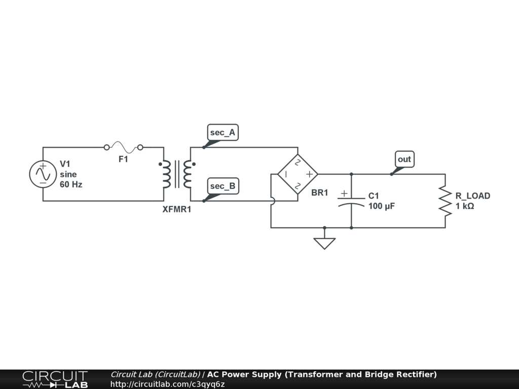 ac power supply circuit diagram