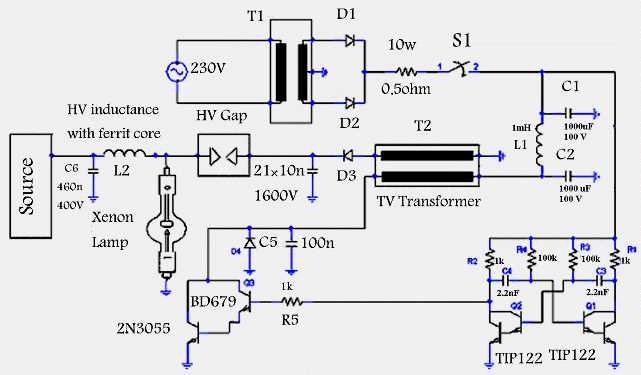 arc lighter circuit diagram