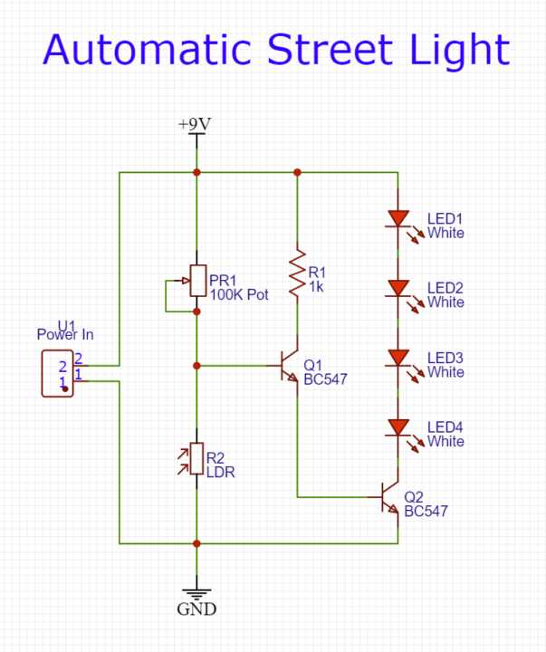 automatic street light circuit diagram