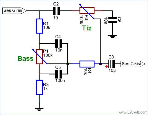 bass guitar tone control circuit diagram bass guitar tone control circuit diagram