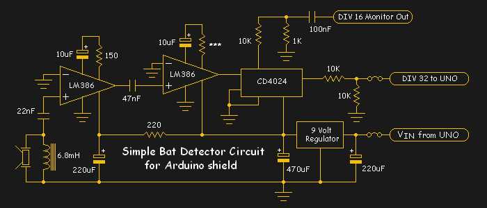 bat detector circuit diagram