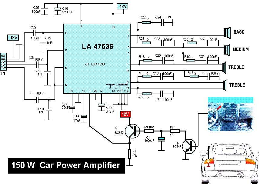 car amplifier circuit diagram