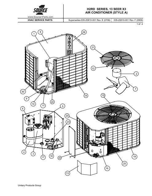 central air parts diagram