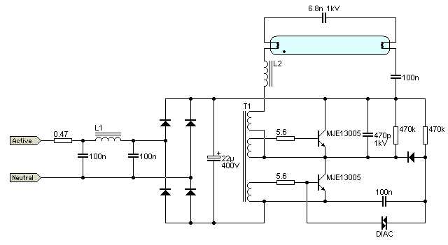 cfl circuit diagram