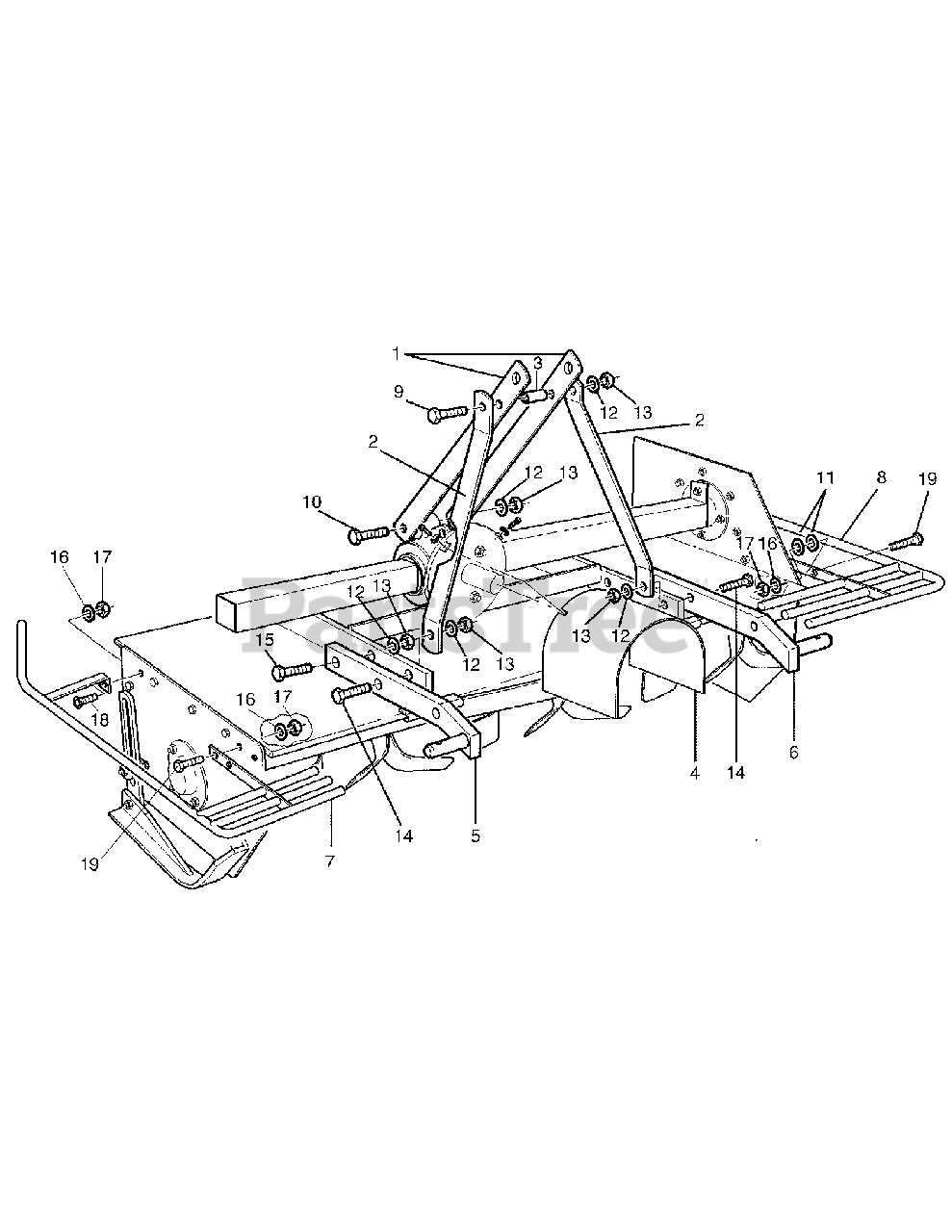 diagram rotary tiller parts