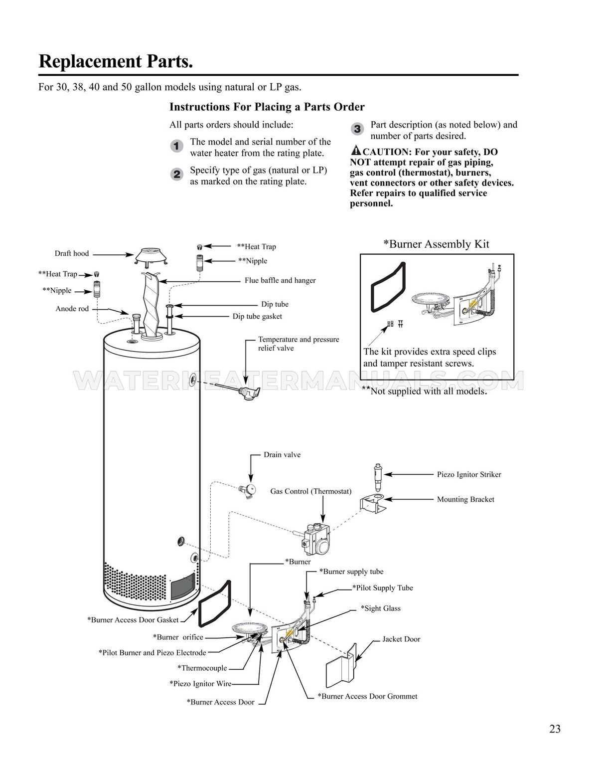 diagram tankless water heater parts