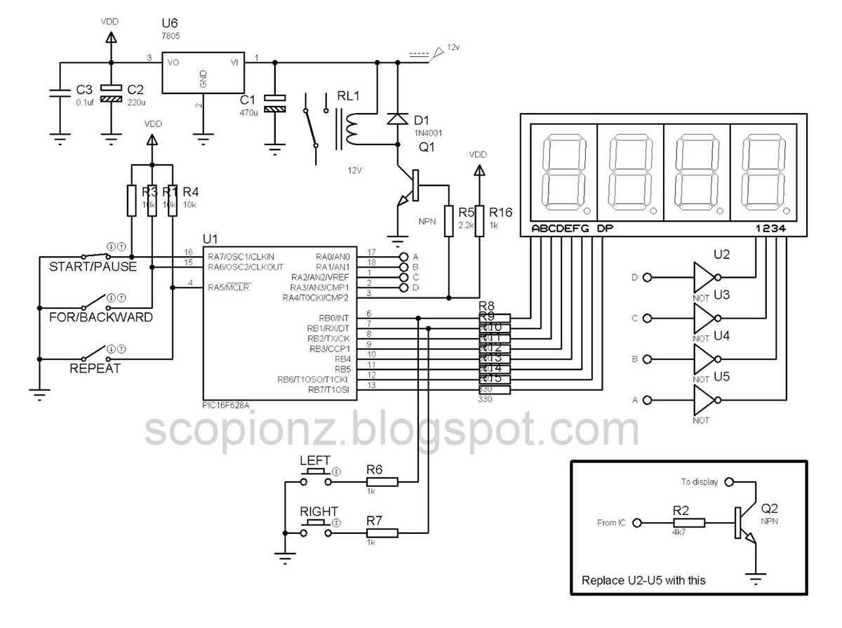 digital timer circuit diagram