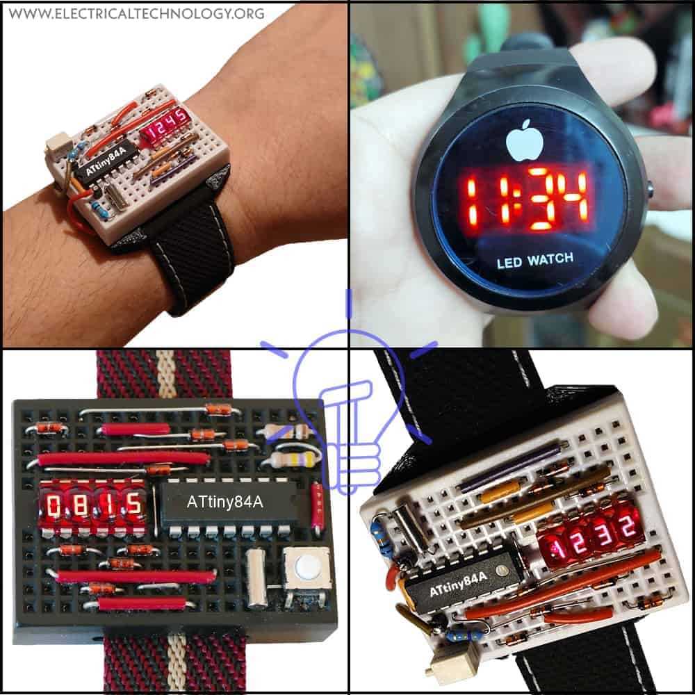 digital watch circuit diagram