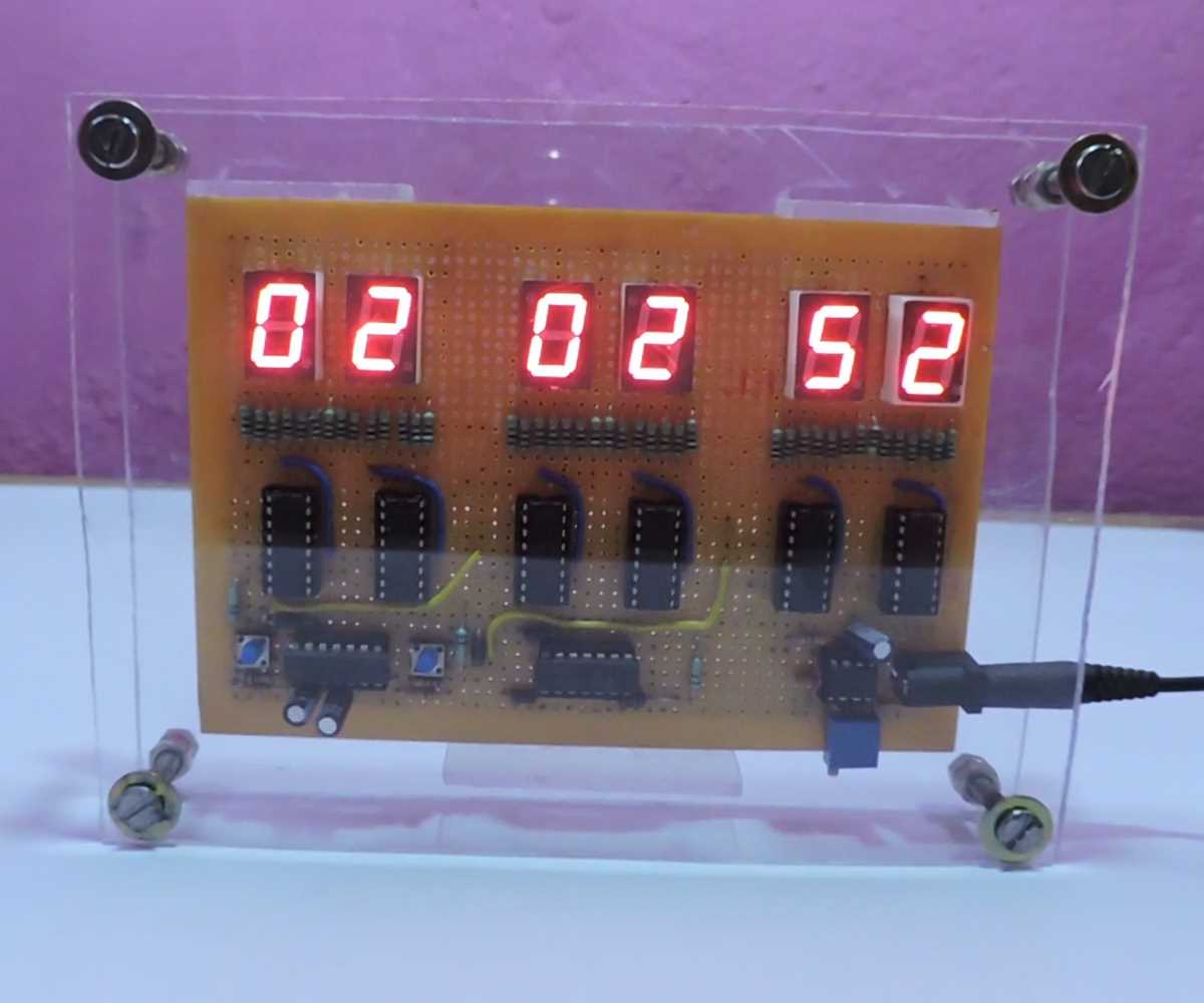 digital watch circuit diagram