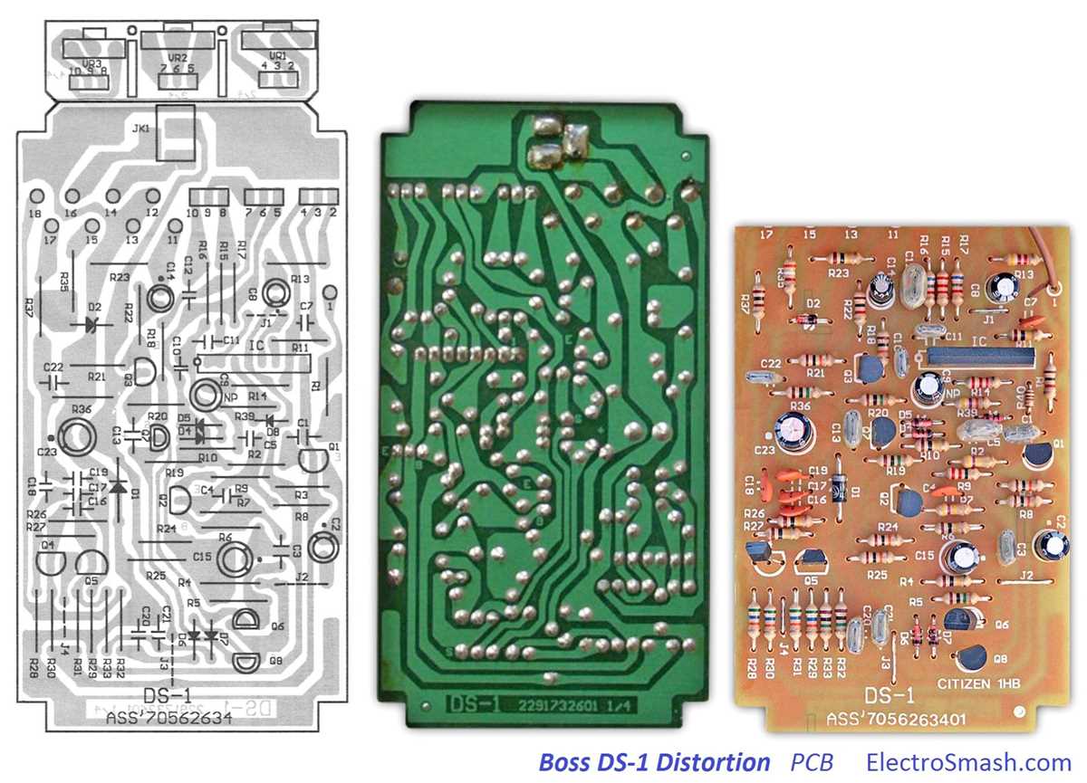 distortion pedal circuit diagram