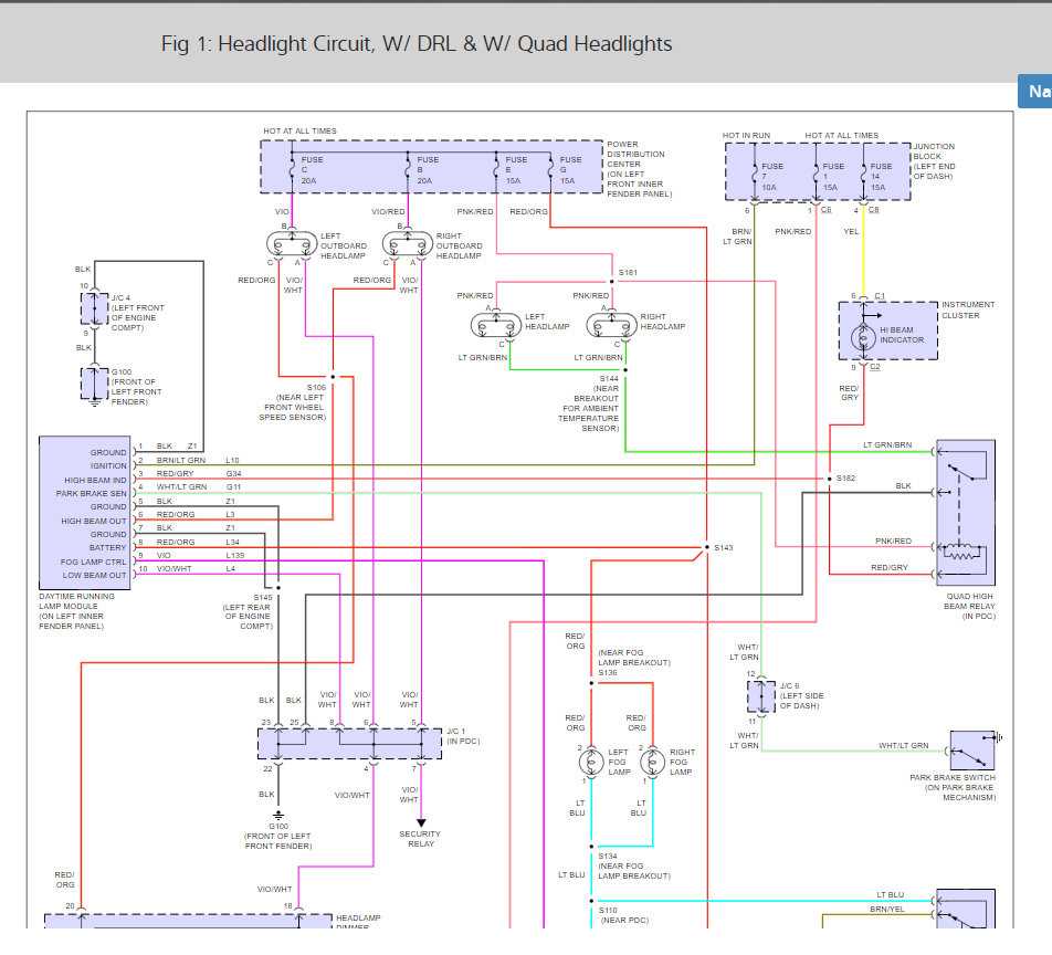 dodge ram headlight wiring diagram