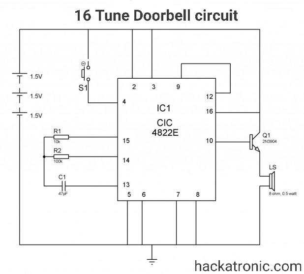 door bell circuit diagram