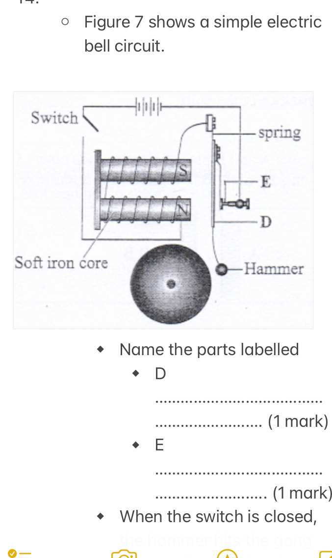electric bell circuit diagram