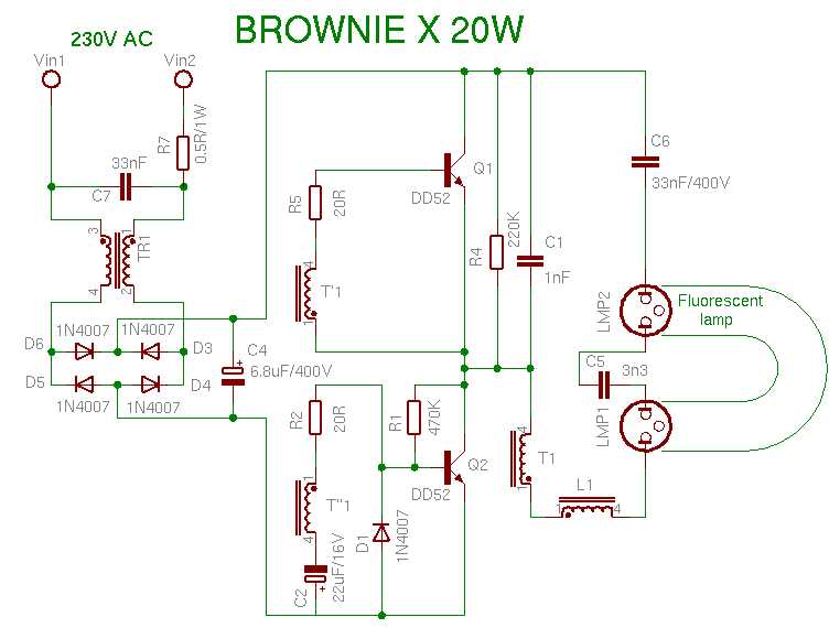 fluorescent bulb wiring diagram
