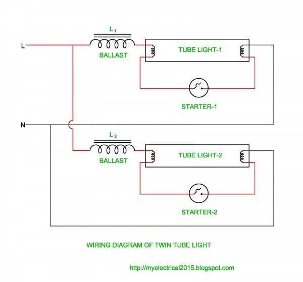fluorescent bulb wiring diagram
