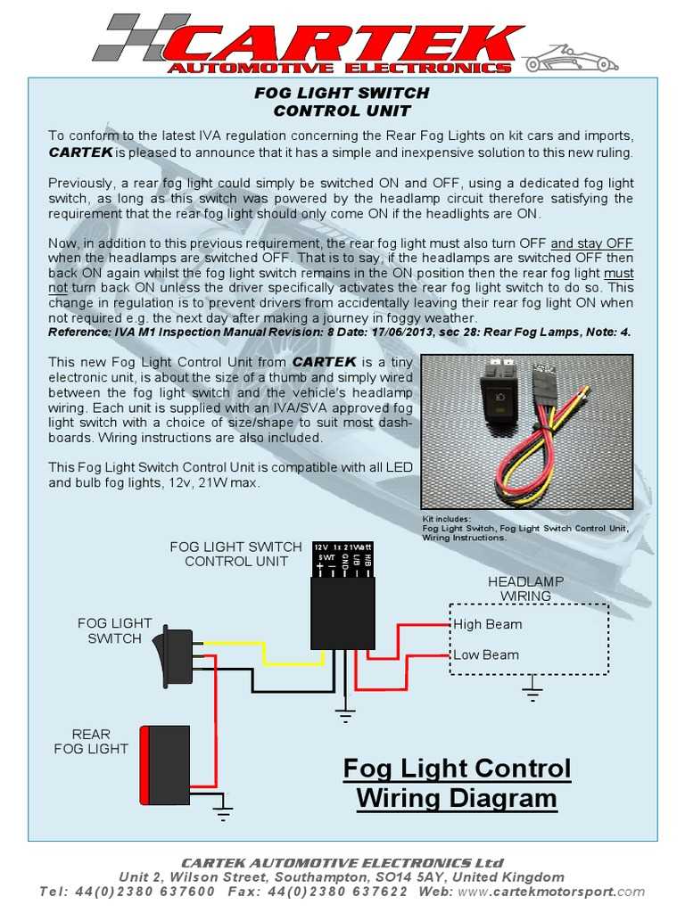fog light switch wiring diagram