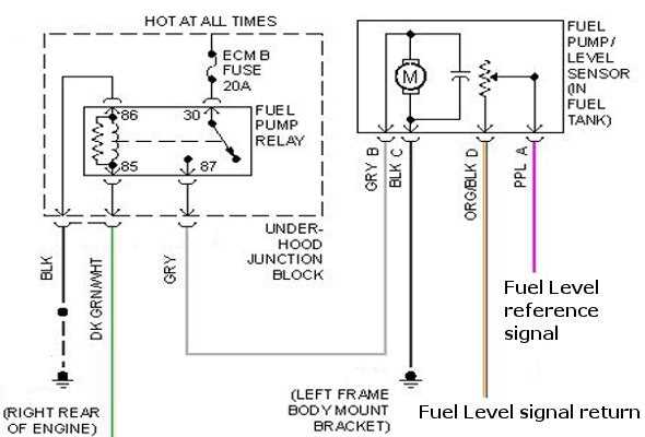fuel pump wiring harness diagram