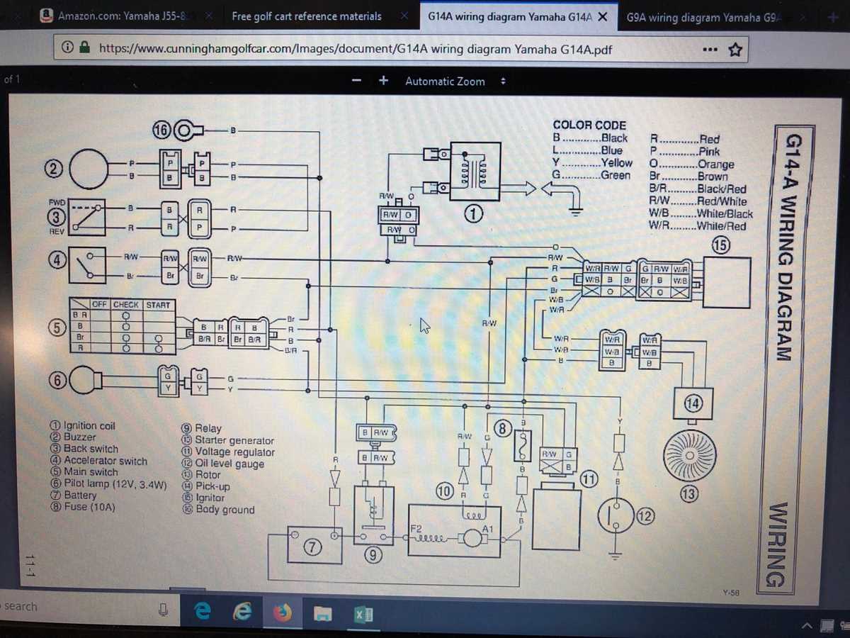gas powered yamaha golf cart wiring diagram
