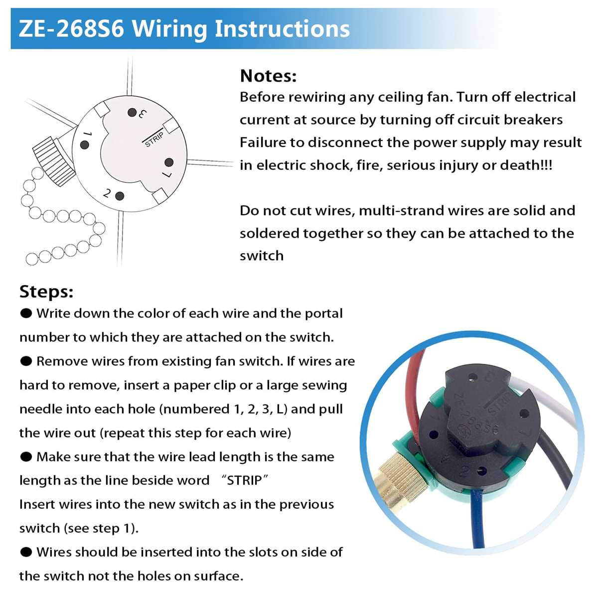 hampton bay 3 speed ceiling fan switch wiring diagram